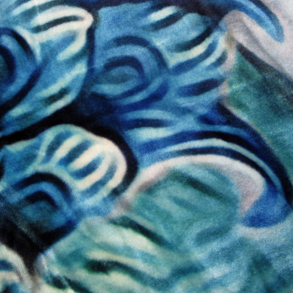 800GSM Reversible Mink-Style Blanket – Pretty Peacock, Queen