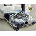 800GSM Reversible Mink-Style Blanket – Wild Wolf, Queen