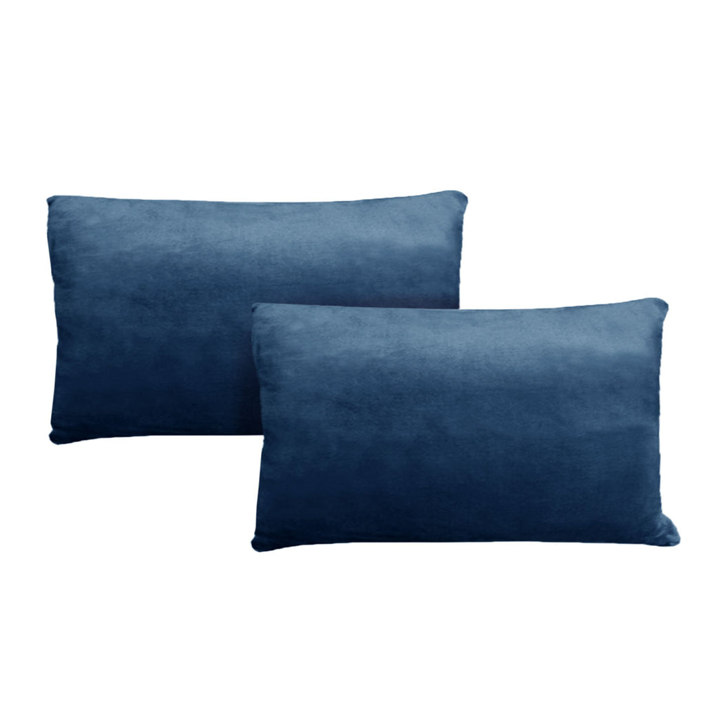 Alastairs Augusta Flannel-Fleece Standard Pillowcases, 2 Pack – Navy