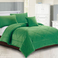Georges Fine Linens Carrington Comforter Set – Green, King