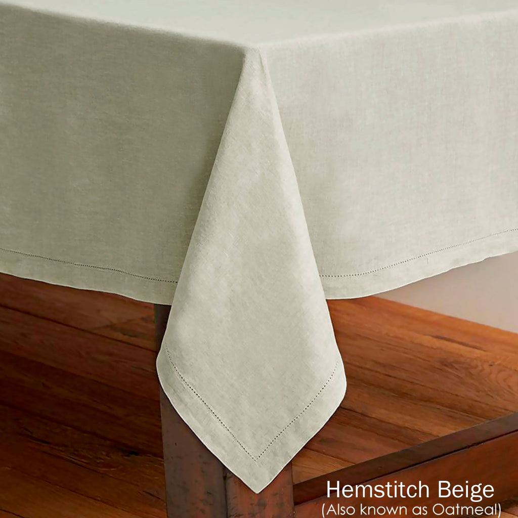 Rans Cotton Hemstitch Tablecloth – Beige