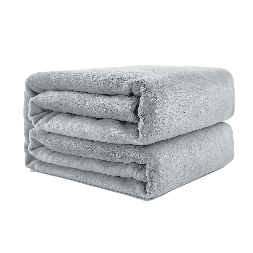 Super Soft Micro Flannel Plush Blanket Queen 220 x 240cm Blush