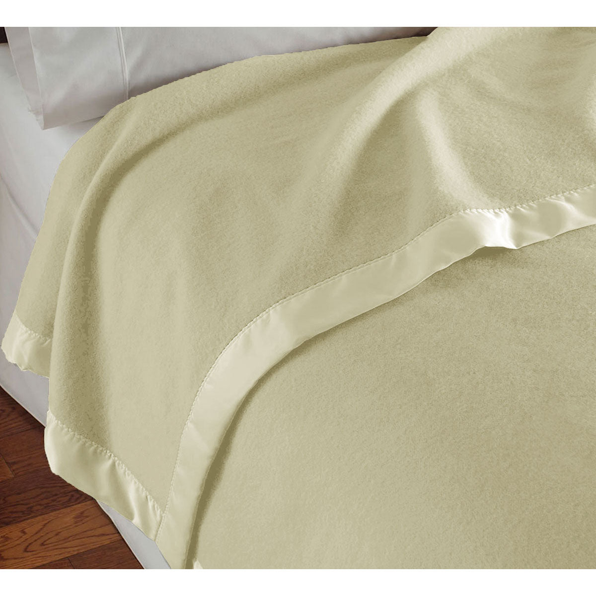 400GSM Pure Wool Blanket – Cream, Single/Double