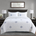 Colorado Cotton Quilted Coverlet Set – Blue & White, King