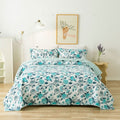 Delta Cotton Quilted Coverlet Set – Blue, Queen