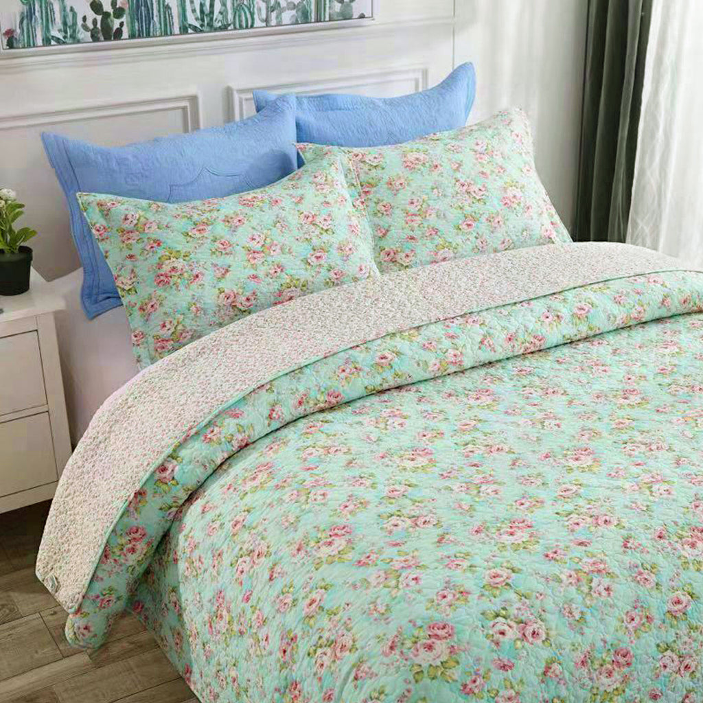 Isabella Multi Cotton Coverlet Set – Queen