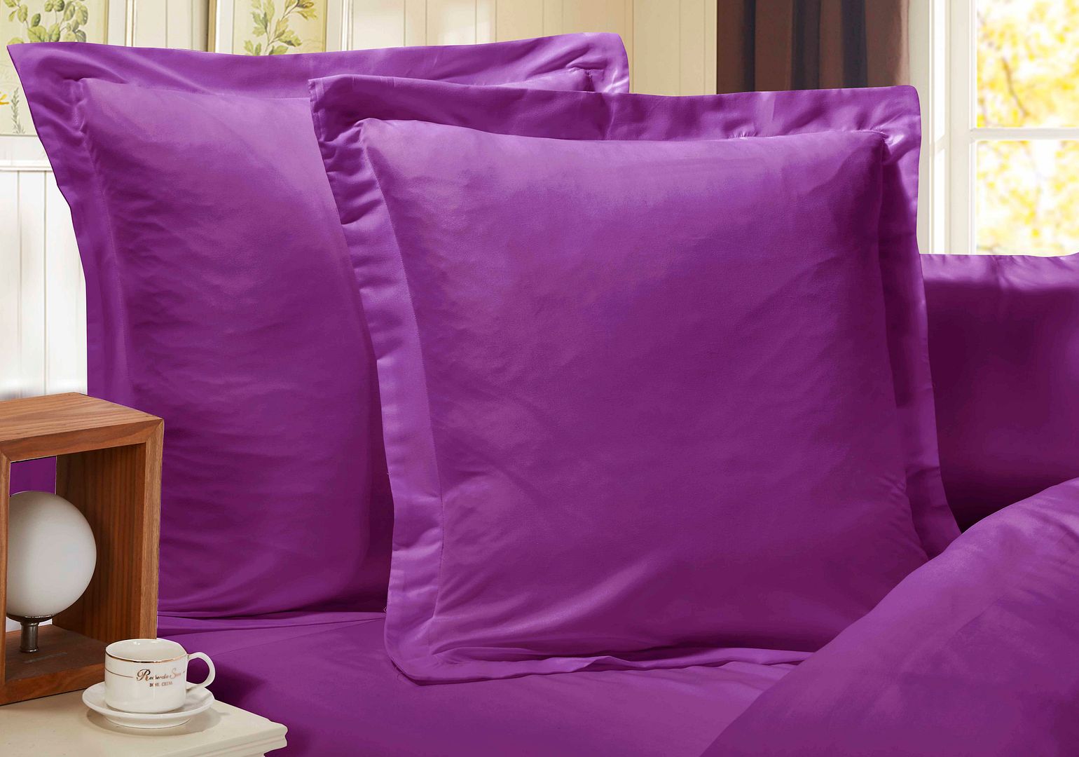 Ultra-Soft European Microfibre Pillowcases, 2 Pack – Purple