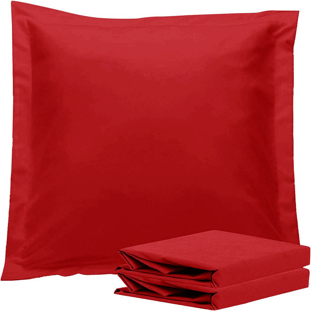 Ultra-Soft European Microfibre Pillowcases, 2 Pack – Red