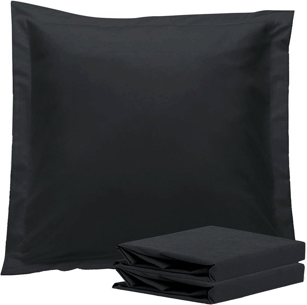 Ultra-Soft European Microfibre Pillowcases, 2 Pack – Black