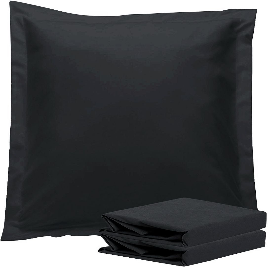Ultra-Soft European Microfibre Pillowcases, 2 Pack – Black