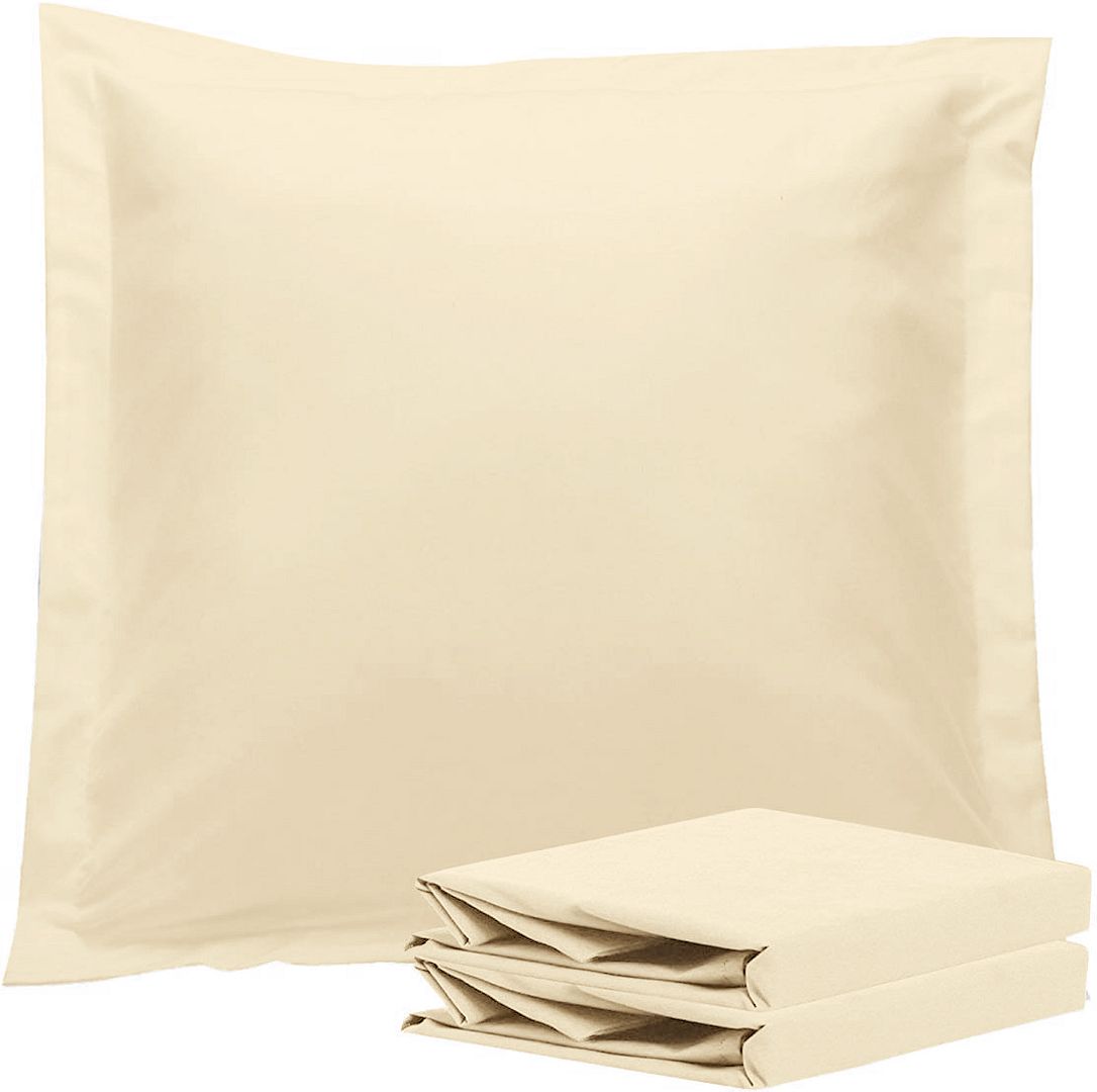 Ultra-Soft European Microfibre Pillowcases, 2 Pack – Cream