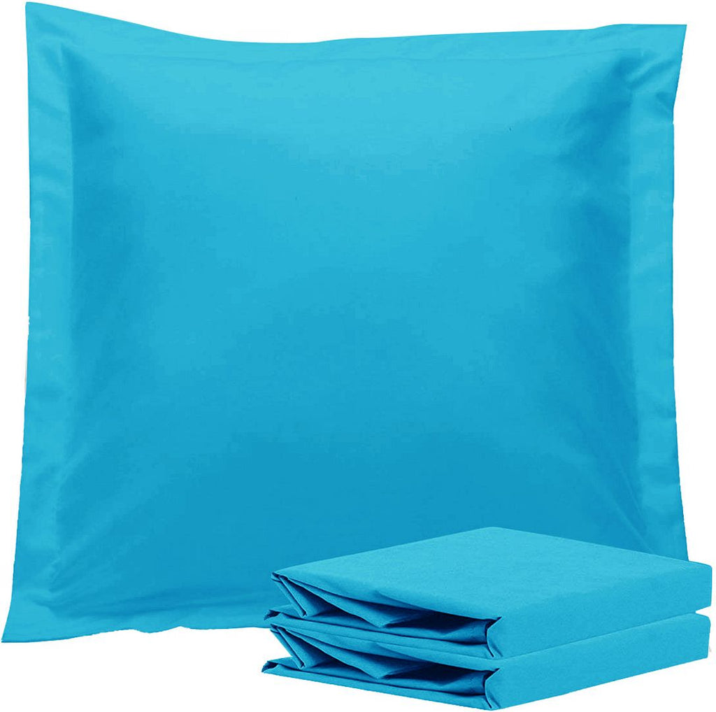 Ultra-Soft European Microfibre Pillowcases, 2 Pack – Light Blue
