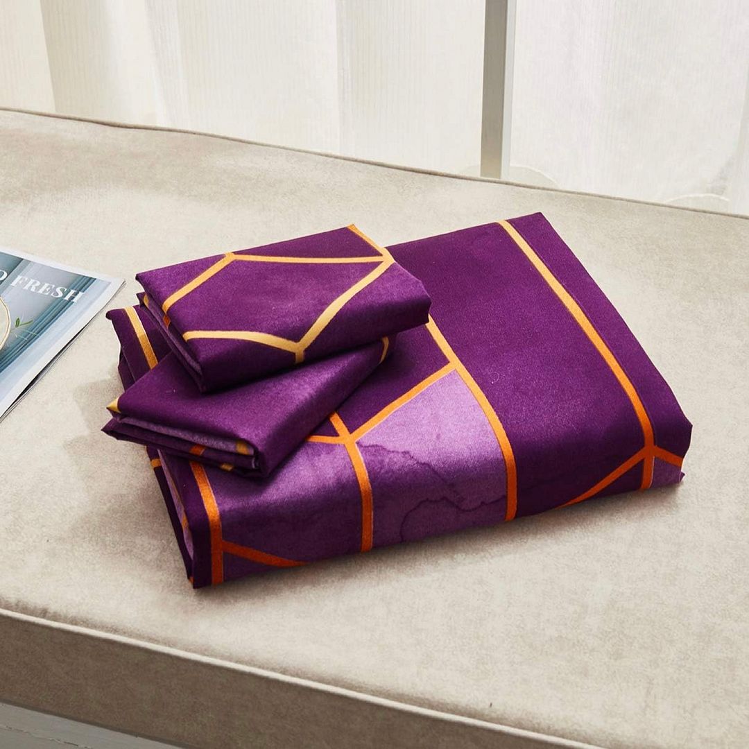 Erena Purple Quilt Cover Set – King, 3-Piece