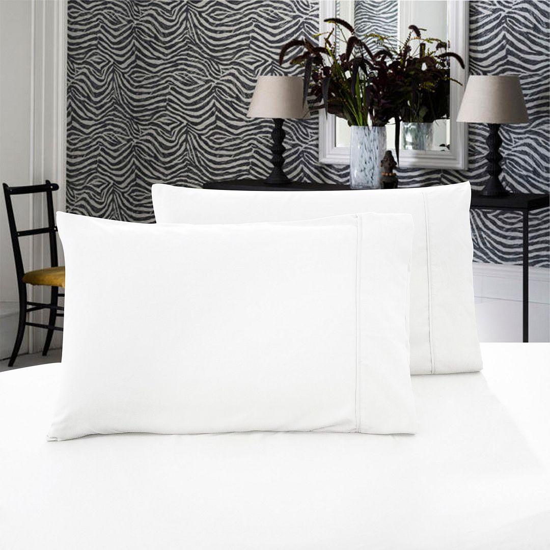 Ultra-Soft Standard Microfibre Pillowcases, 2 Pack – White