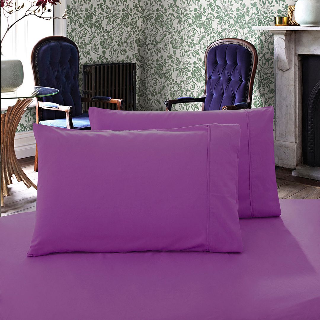 Ultra-Soft Standard Microfibre Pillowcases, 2 Pack – Purple
