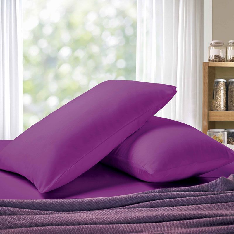 Ultra-Soft Standard Microfibre Pillowcases, 2 Pack – Purple