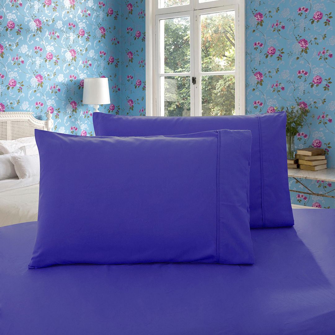 Ultra-Soft Standard Microfibre Pillowcases, 2 Pack – Royal Blue