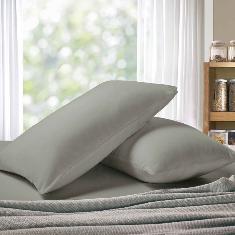 Ultra-Soft Standard Microfibre Pillowcases, 2 Pack – Grey