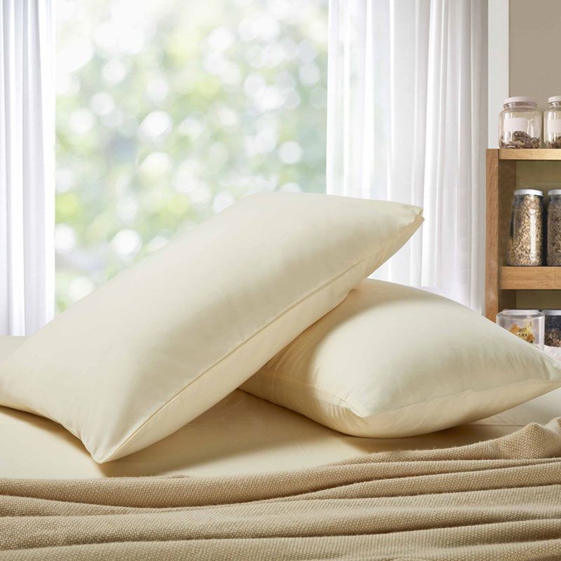 Ultra-Soft Standard Microfibre Pillowcases, 2 Pack – Cream