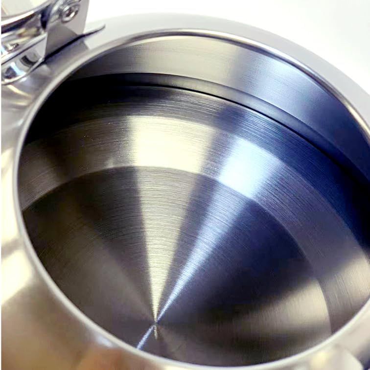 2.8L Stainless Steel Whistling Kettle with Foldable Handle