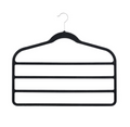 4-Tier Velvet Trouser Hangers, 3 Pack – Grey