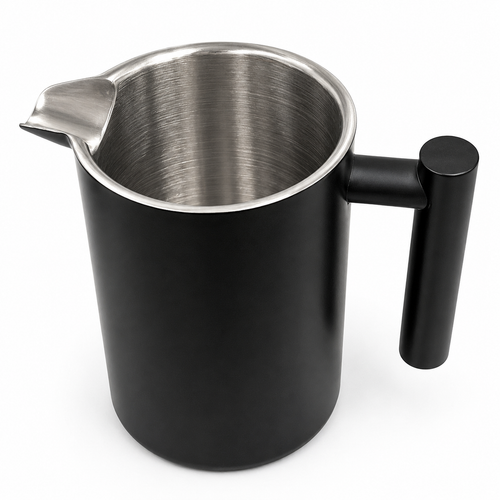 1L French Press Coffee Plunger – Black