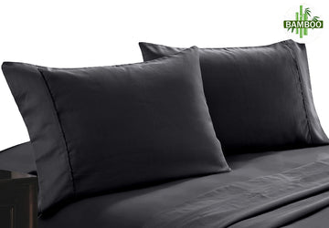 400TC Bamboo-Cotton Standard Pillowcases, 2 Pack – Charcoal