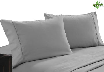 400TC Bamboo-Cotton Standard Pillowcases, 2 Pack – Silver