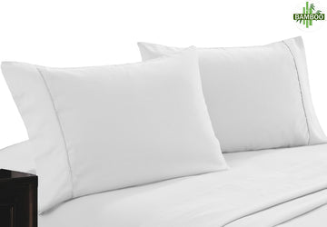 400TC Bamboo-Cotton Standard Pillowcases, 2 Pack – White