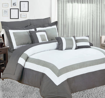 10-Piece Queen Comforter and Sheet Set – Charcoal