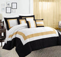 10-Piece Queen Comforter and Sheet Set – Gold