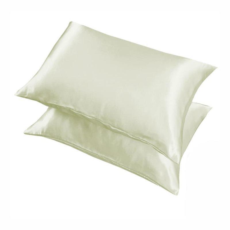 Polyester Satin Standard Pillowcase Pair – Black
