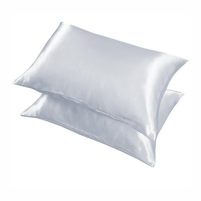 Polyester Satin Standard Pillowcase Pair – Black