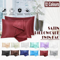 Polyester Satin Standard Pillowcase Pair – Coffee