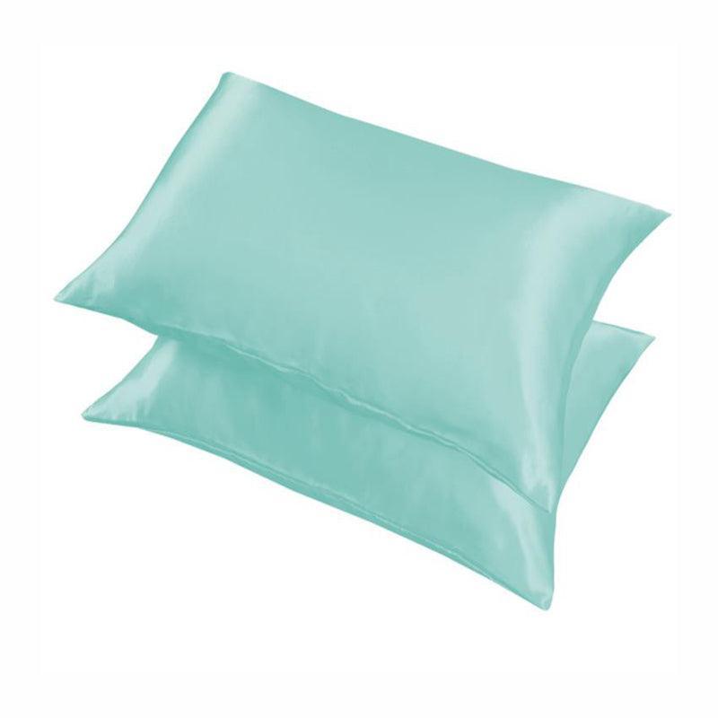Polyester Satin Standard Pillowcase Pair – Light Blue