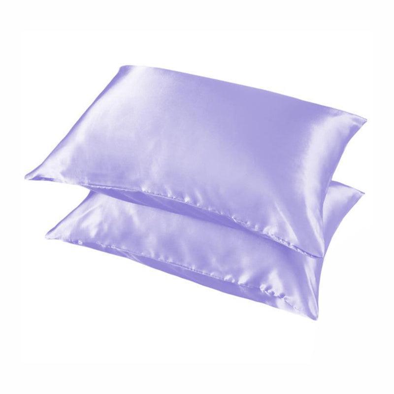 Polyester Satin Standard Pillowcase Pair – Light Purple
