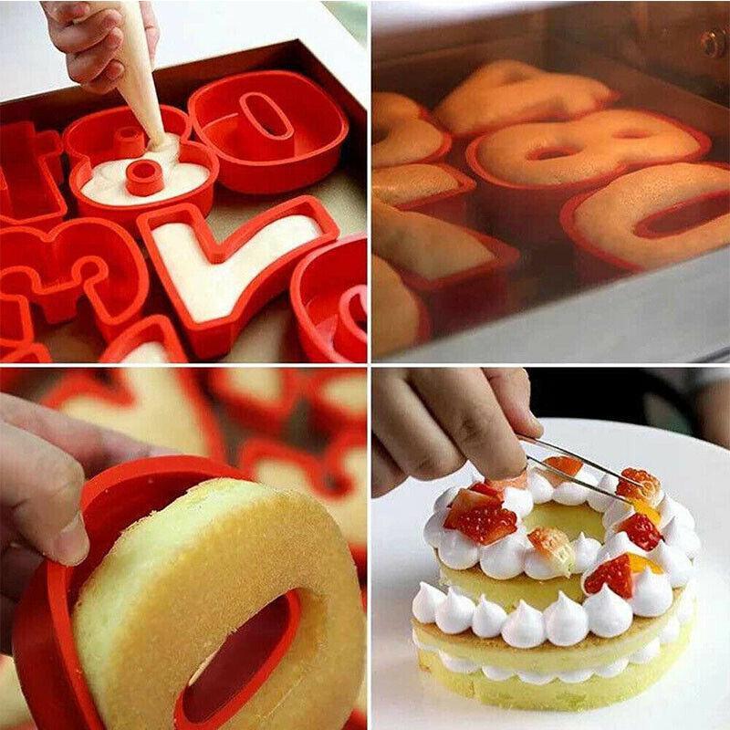 10 Inch Silicone Number Cake Mould Birthday Baking Pan Fondant Tools - 8