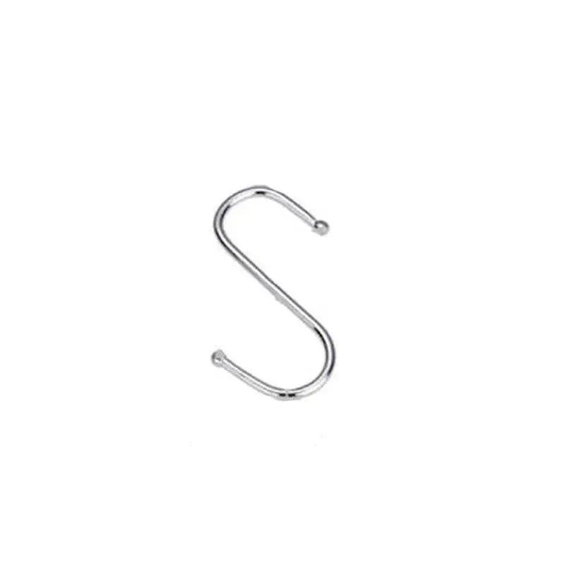 12cm Stainless Steel S Shape Hooks Kitchen Hanger Rack Clothes Hanging Plant Holders - 20PCS