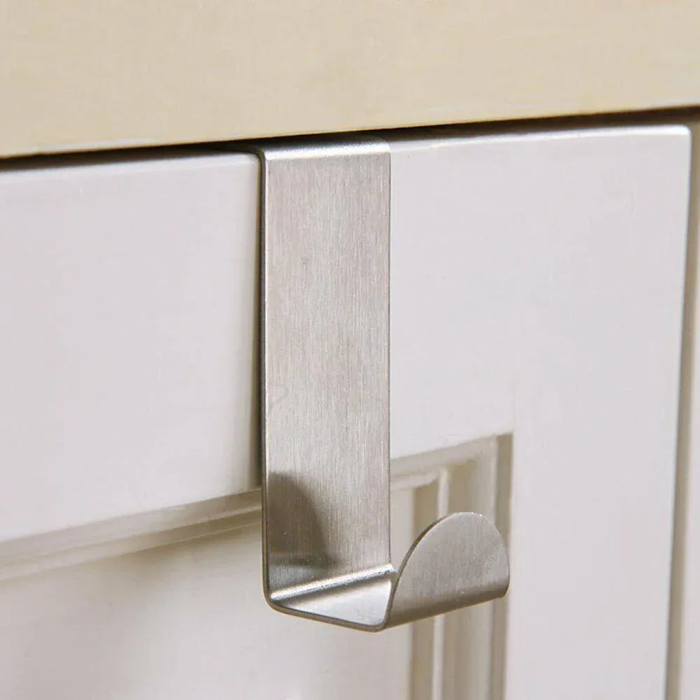4X/6X Over Door Hooks Hanger Holder Stainless Steel Cabinet Organizer Clothes 4.5cm - 4 PCS