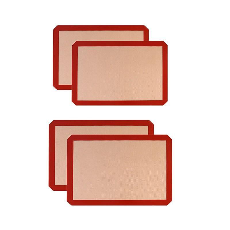 Silicone Baking Mat Non Stick Reusable Sheet for Pastry Dough Cookie Oven Bakeware - Grey 4PCS(2*30X21+2*42X29.5CM)