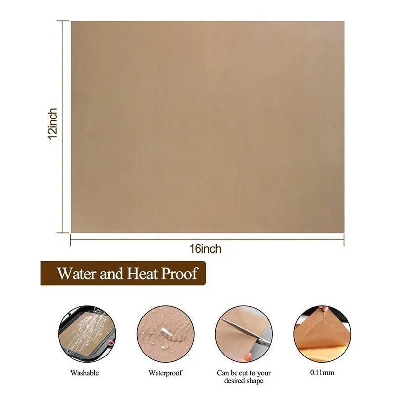 High Temperature Resistant Household Baking Paper Baking Sheet Cloth Non-Stick - White 40*60CM