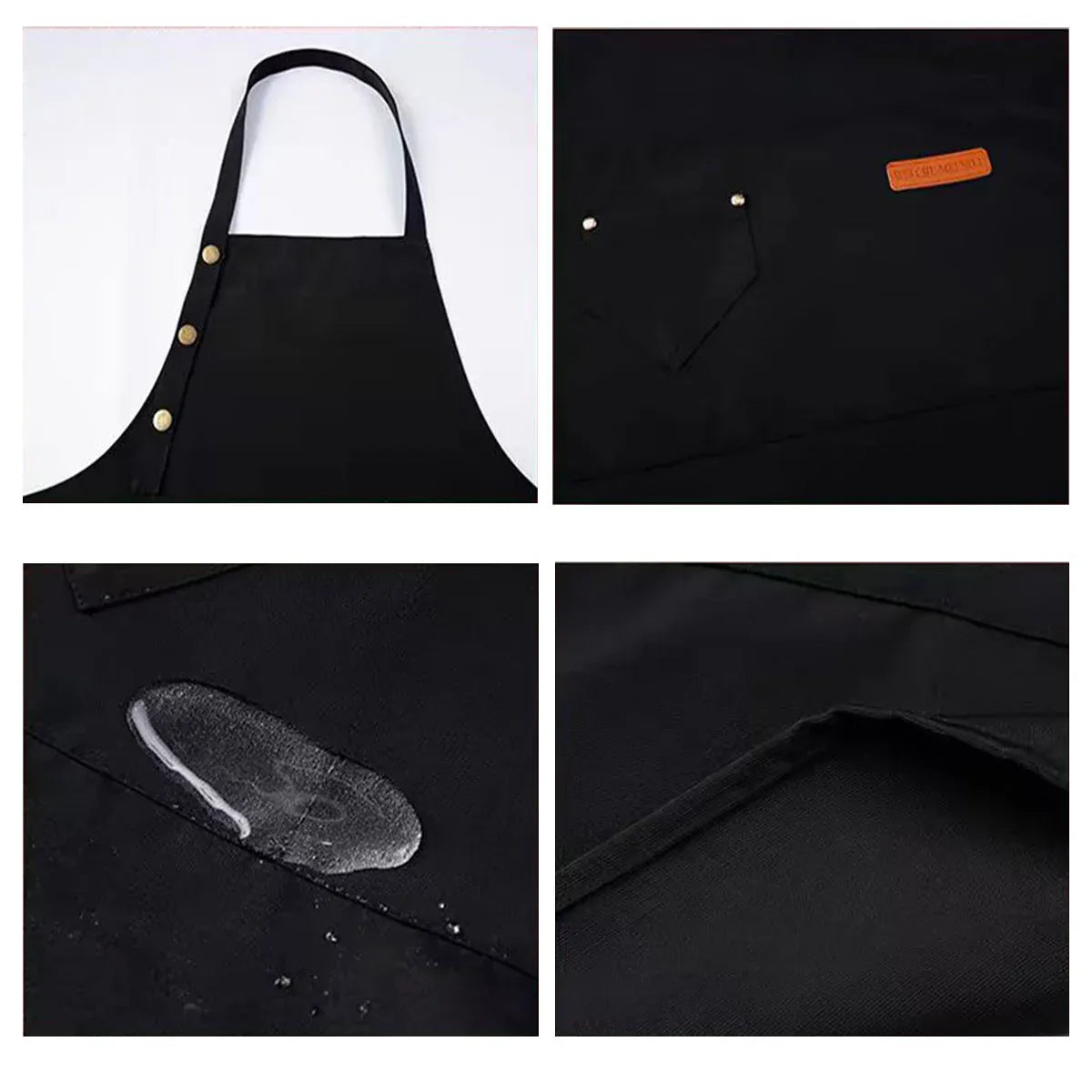 Adjustable Bib Apron – Black