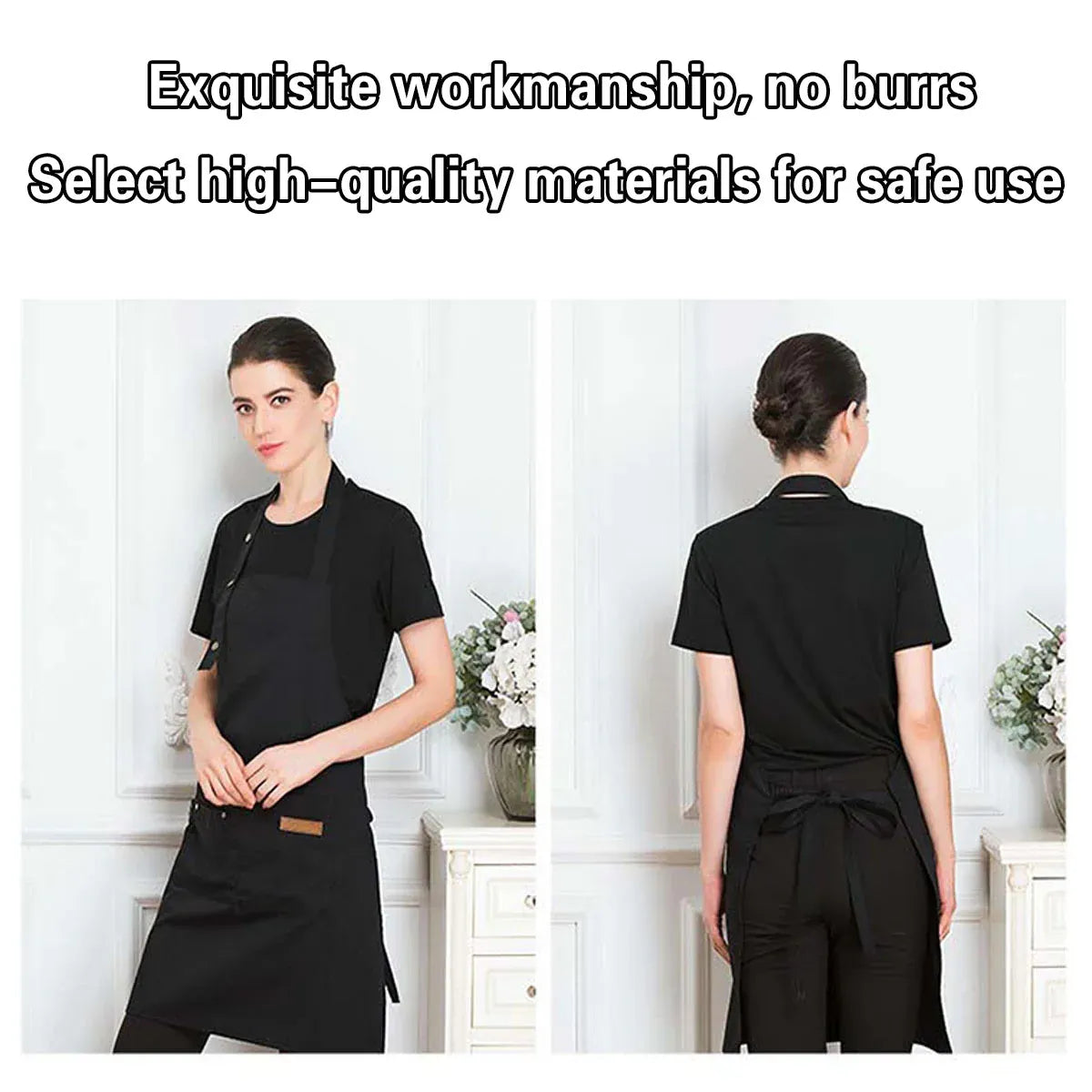 Adjustable Bib Apron – Black