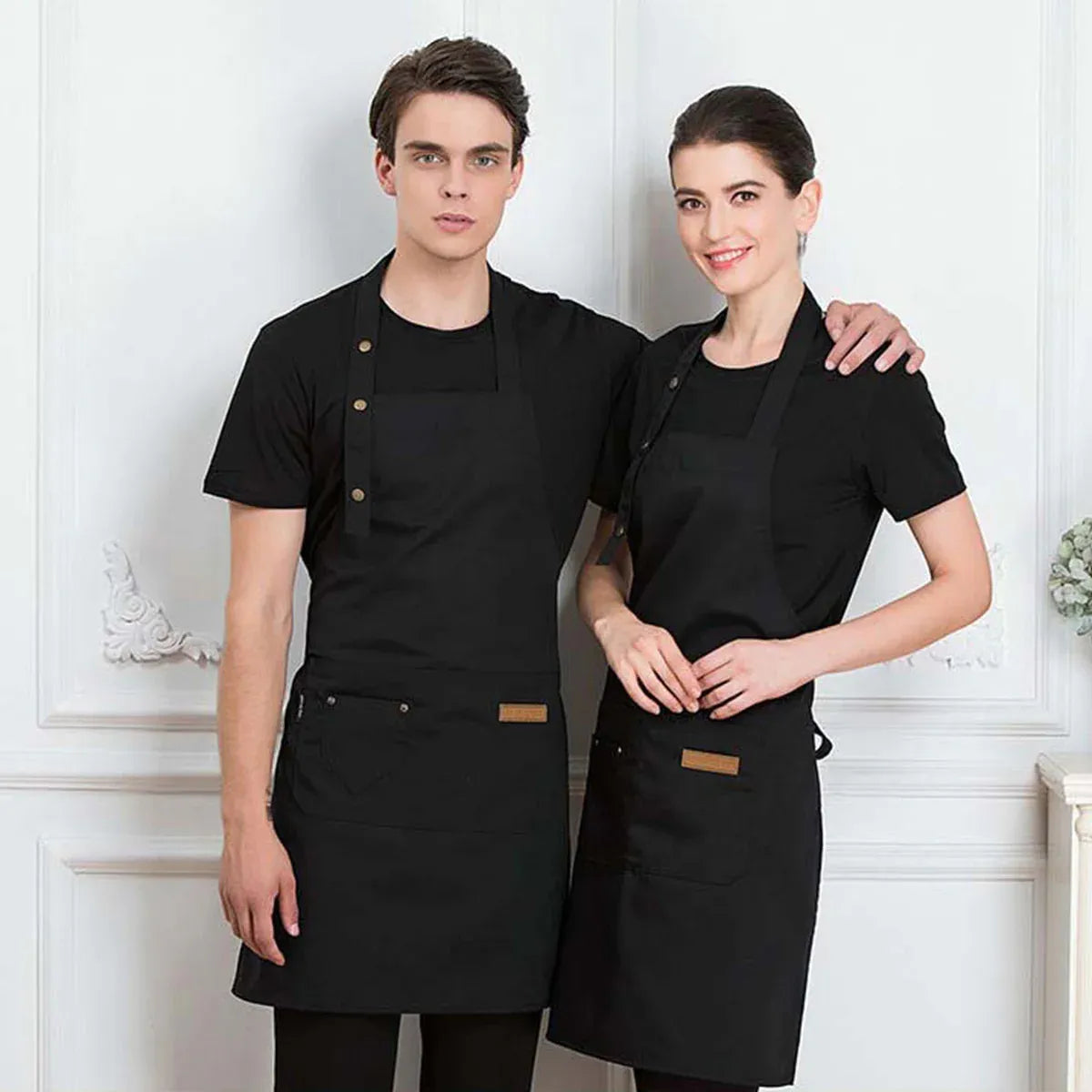 Adjustable Bib Apron – Black