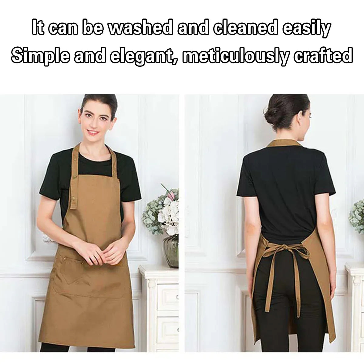 Adjustable Bib Apron – Black