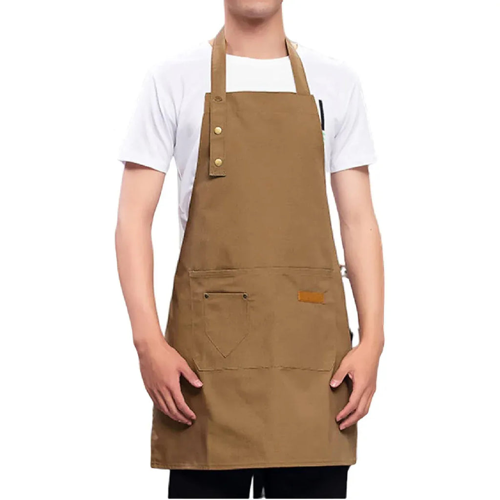 Adjustable Bib Apron – Brown
