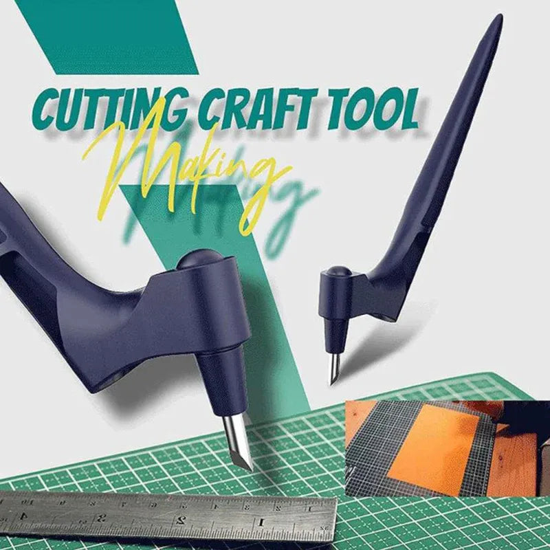 360-Degree Rotating Craft Cutting Tool with Precision Blade for Craft Art - Black