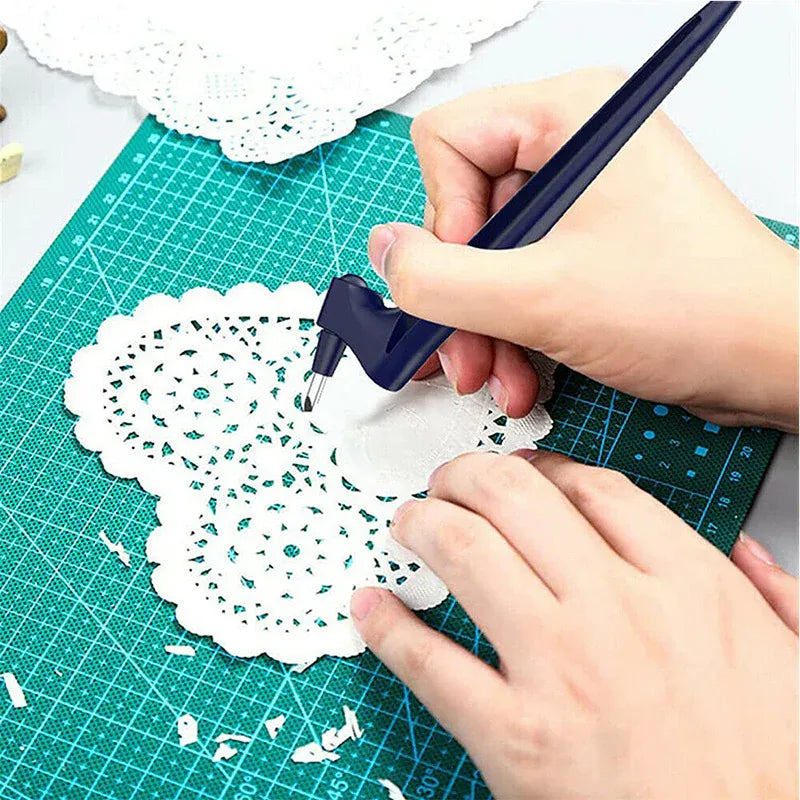 360-Degree Rotating Craft Cutting Tool with Precision Blade for Craft Art - Black