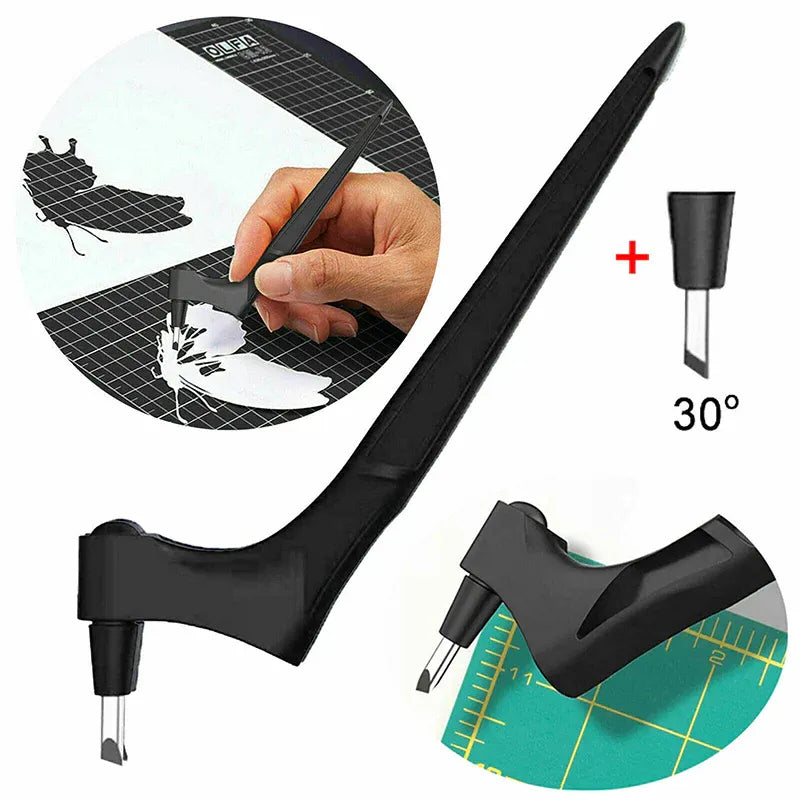 360-Degree Rotating Craft Cutting Tool with Precision Blade for Craft Art - Pink