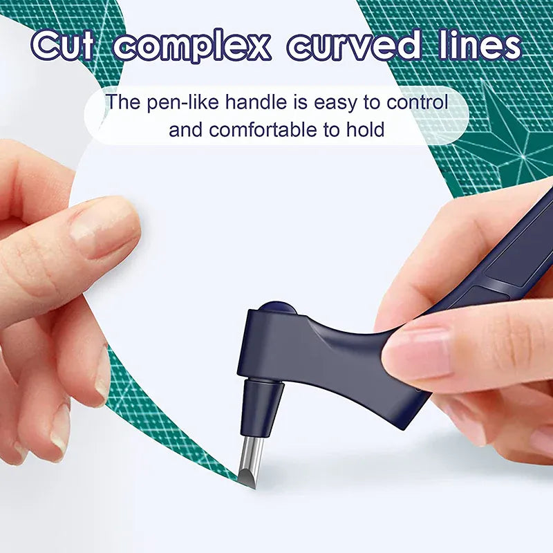 360-Degree Rotating Craft Cutting Tool with Precision Blade for Craft Art - Pink